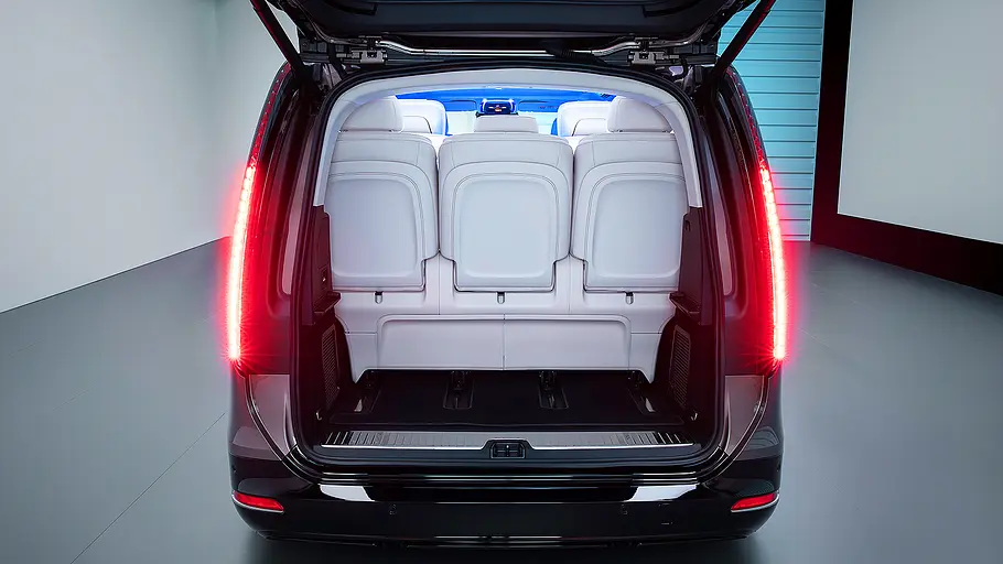 Mercedes VLE (2026) Blick in den Kofferraum des Mercedes VLE (2026).