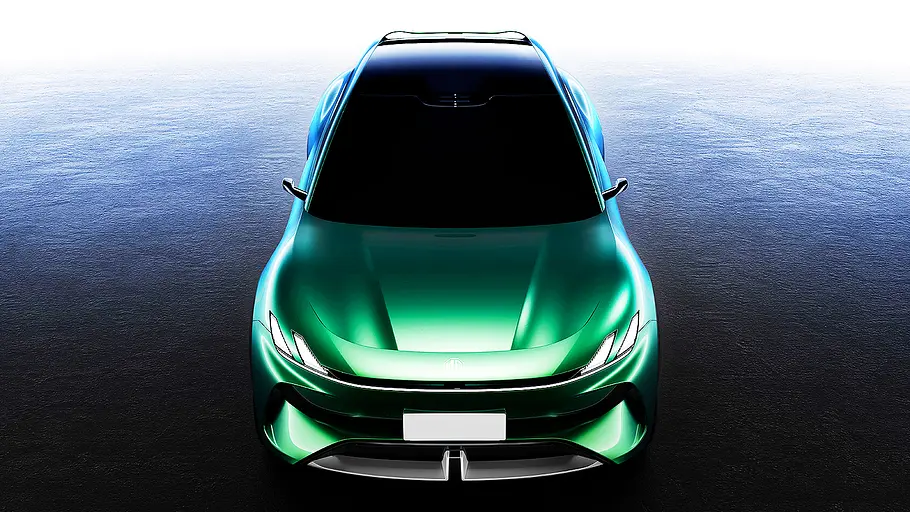 MG Cyber Blick von vorne auf die SUV-Studie MG Cyber.