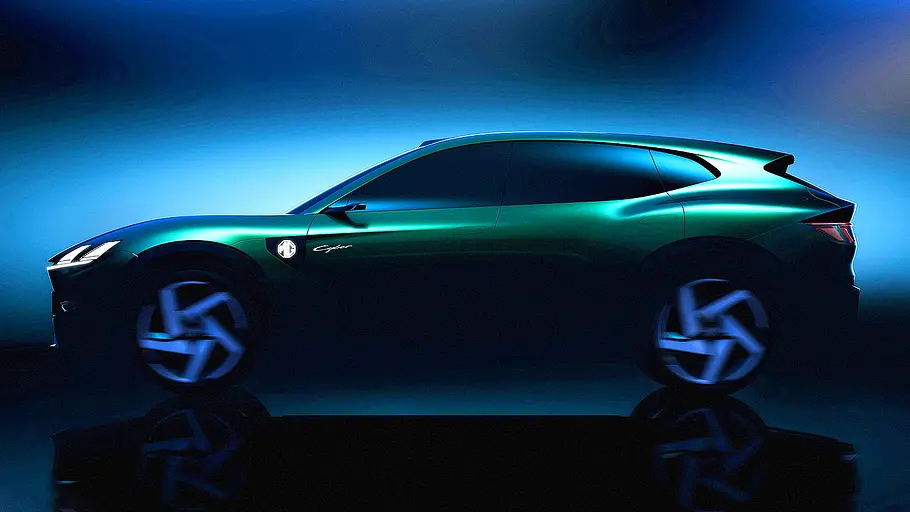 MG Cyber Blick von der Seite auf die SUV-Studie MG Cyber.