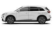 Der MG S6 EV steht vor weißem Hintergrund, von links fotografiert. - Foto: Carwow