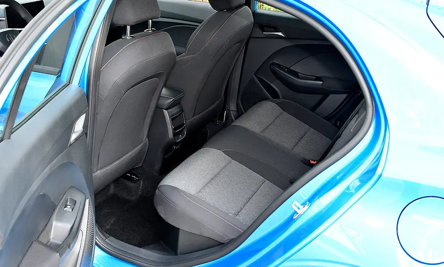 MG3 Hybrid+ (2024), Blick auf die Rückbank