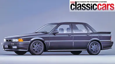 Blick von schräg vorne auf den Mitsubishi Galant AMG. - Foto: Mitsubishi