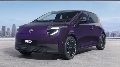 Der Nissan Pixo statisch von schräg vorne links. - Foto: Nissan Der Nissan Pixo statisch von schräg vorne links. - Foto: Nissan