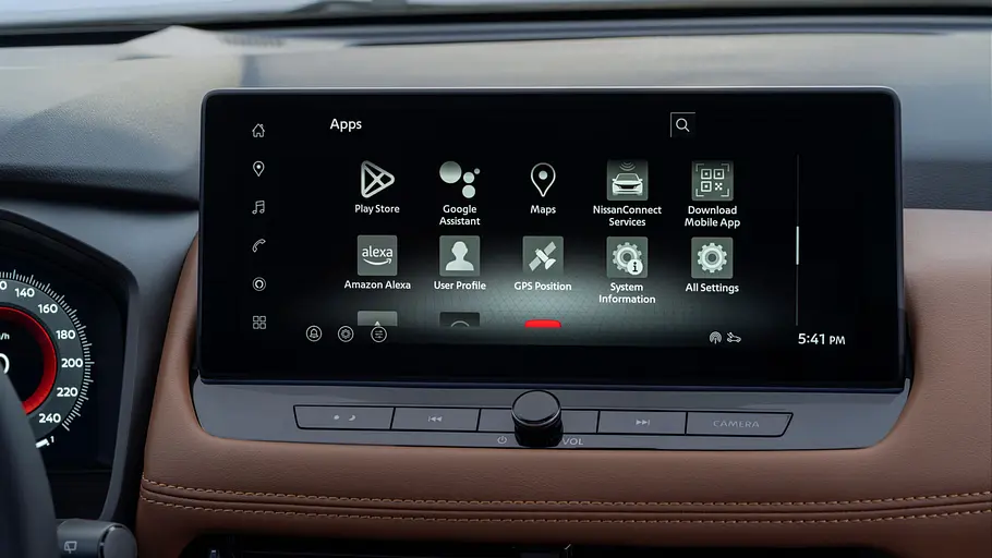 Nissan X-Trail Facelift (2026) Der zentrale Touchscreen im Nissan X-Trail Facelift (2026) im Detail.