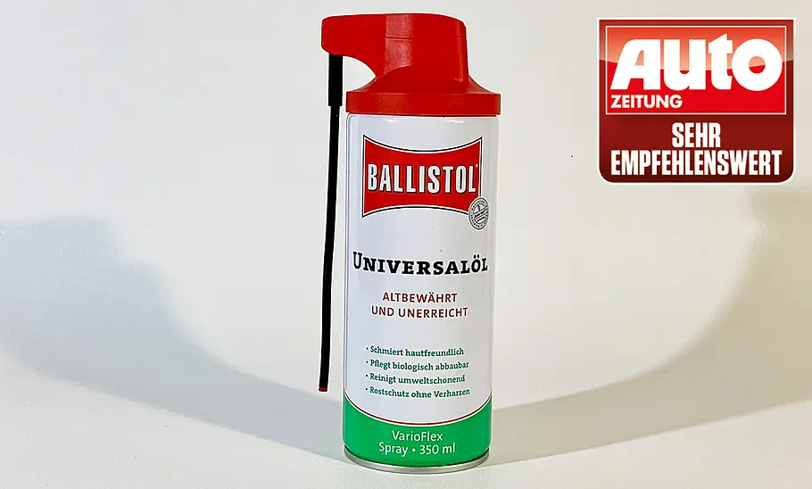 Ballistol Universalöl Varioflex Das Ballistol Universalöl Varioflex vor einer weißen Wand.