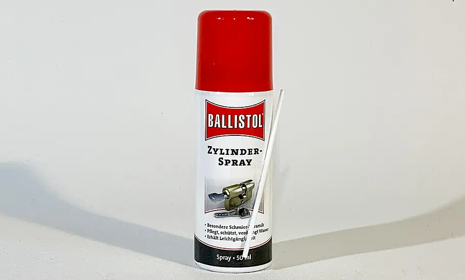 Ballistol Zylinder-Spray Das Ballistol Zylinder-Spray stehend.