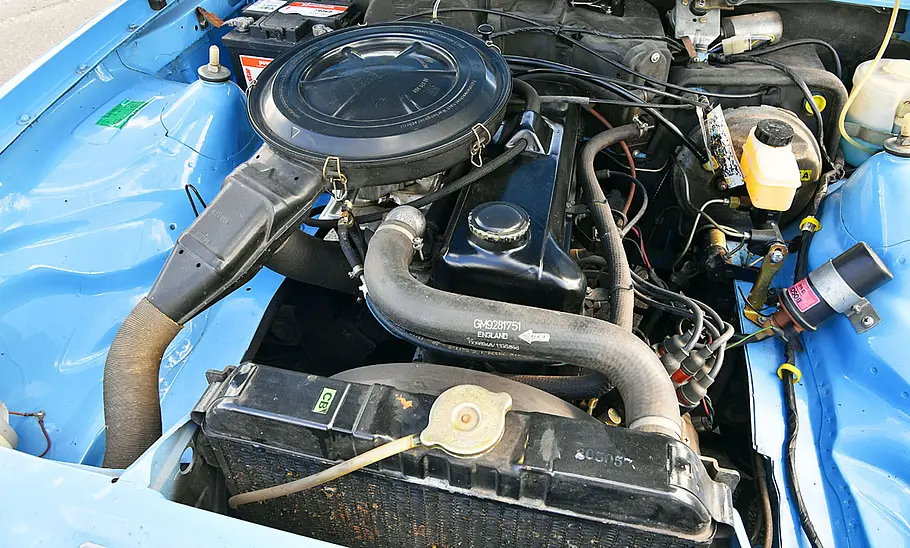Opel Ascona B Der Motor des Opel Ascona B.
