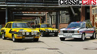 Der Opel Ascona A/Opel Kadett C GT/E 16V/Opel Ascona B 400 statisch von schräg vorne fotografiert. - Foto: Jürgen Zerha