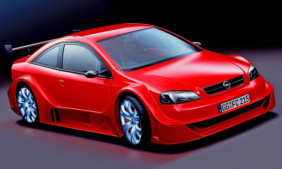 Der Opel Astra OPC X-treme (2001) stehend von schräg vorne.