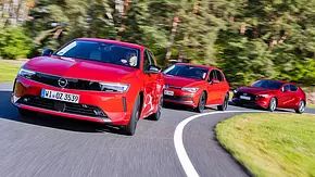 Opel Astra/VW Golf/Mazda3 - Foto: Wolfgang Groeger-Meier
