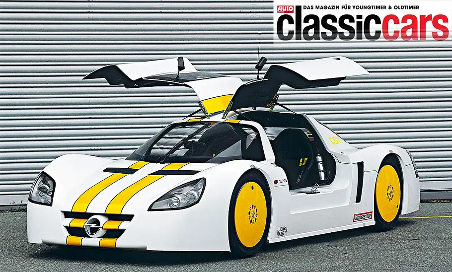 Opel Eco-Speedster statisch von schräg vorne fotografiert.