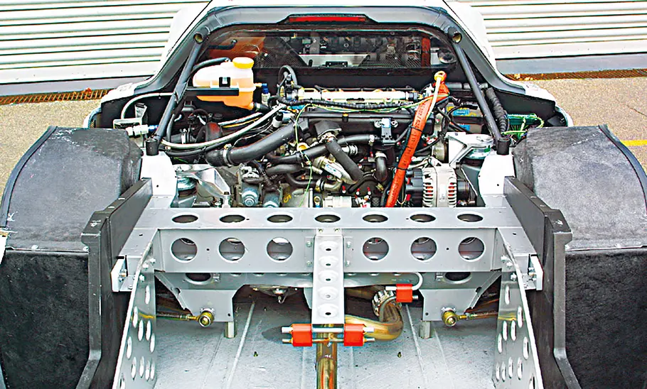 Der Motor des Opel Eco-Speedster.