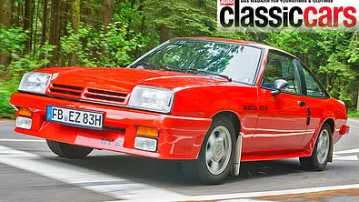 Der Opel Manta B GT/E fahrend von vorne - Foto: Wim Woeber