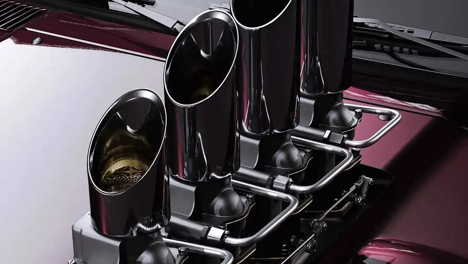 Ansaugstutzen des Opel Manta Restomod von richter.cgi, dargestellt von schräg oben.