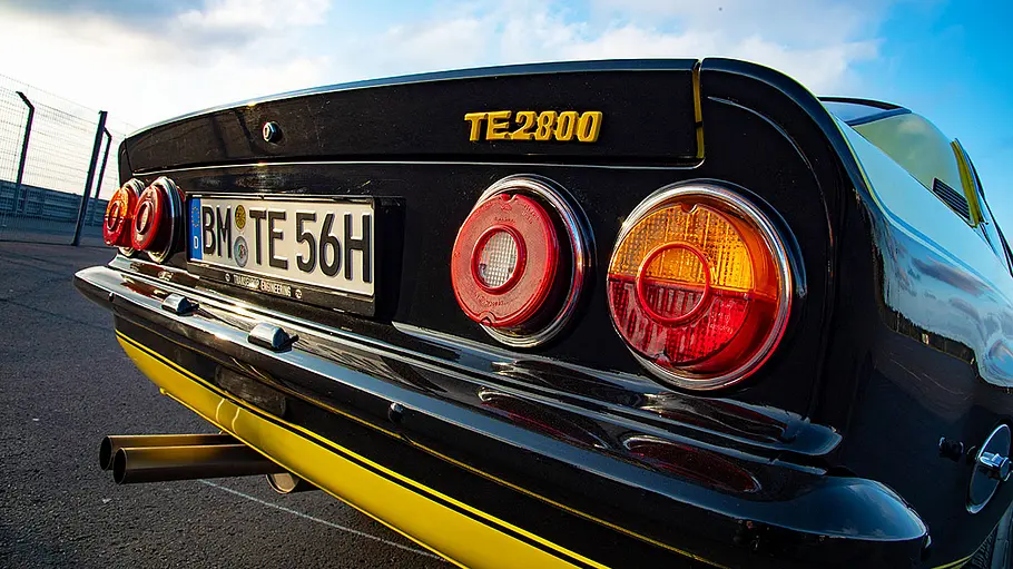Opel Manta TE 2800 Das Heck des Opel Manta TE 2800