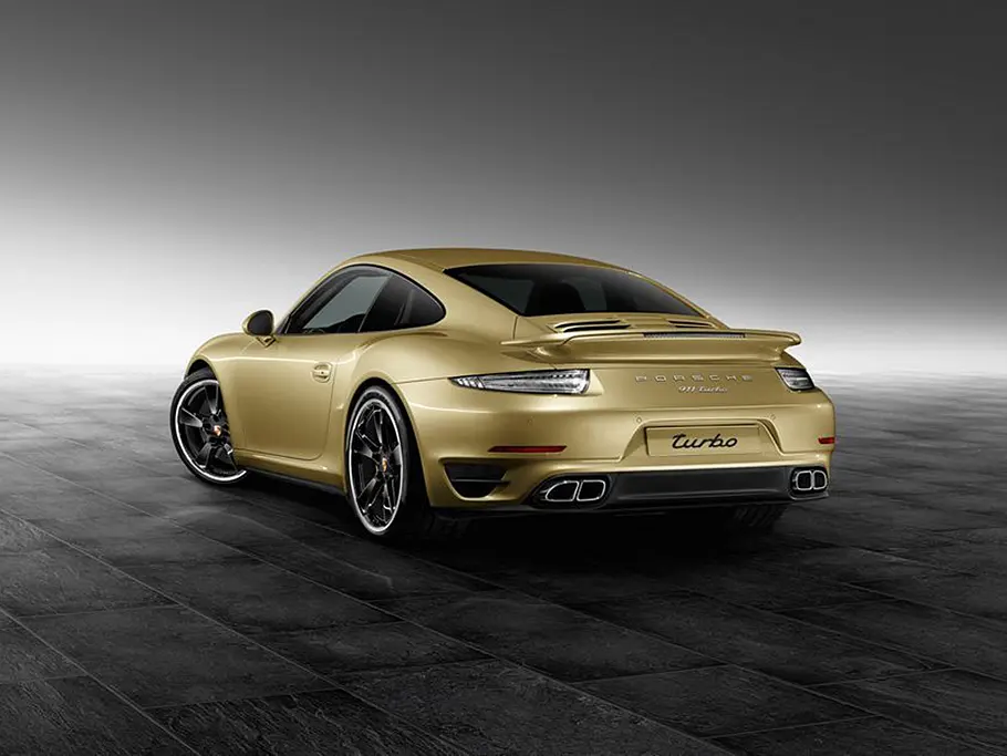 Porsche 911 Turbo Sondermodell Porsche Exclusive Lime Gold Metallic Bilder Klarsicht-Rückleuchten