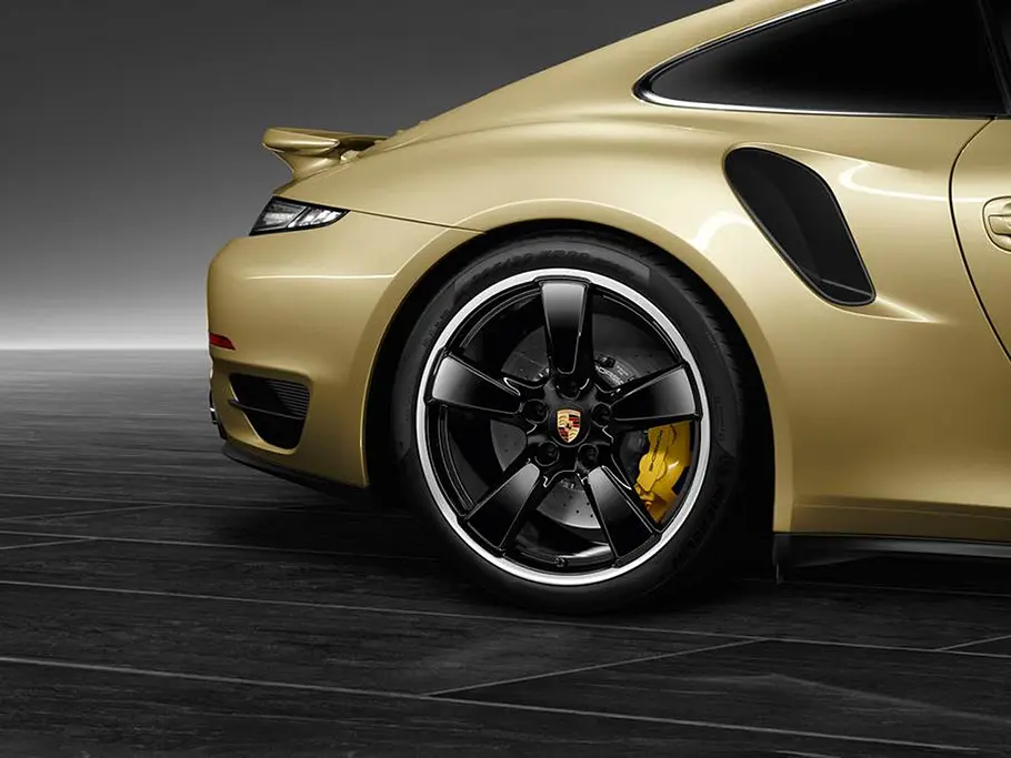 Porsche 911 Turbo Sondermodell Porsche Exclusive Lime Gold Metallic Bilder Leichtmetallräder
