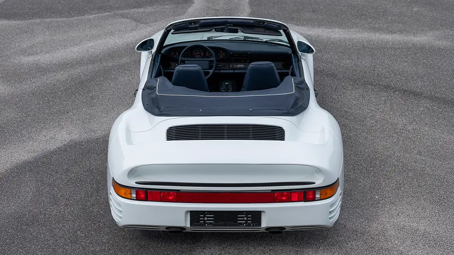 Porsche 959 Speedster statisch hinten schräg oben fotografiert