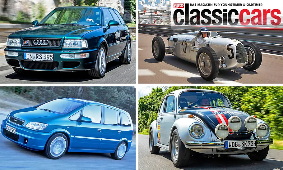 Porsche-Entwicklungen Collage mit vier Porsche-Entwicklungen.