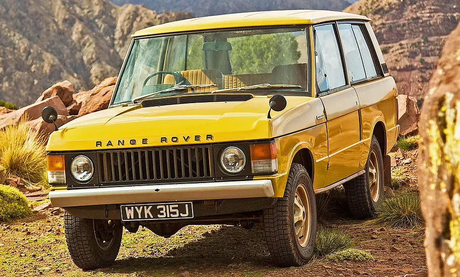 Range Rover Mk1 Der Range Rover Mk1 stehend von vorne