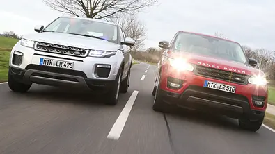 Range Rover Evoque Range Rover Sport Vergleich