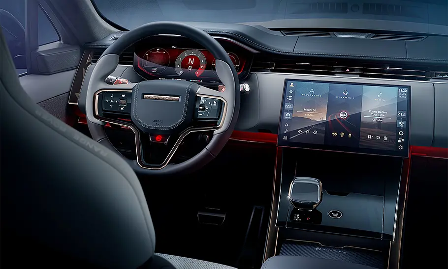 Range Rover SV (2023); Innenraum; Interieur; Innenansicht; Cockpit; Lenkrad; Armaturen