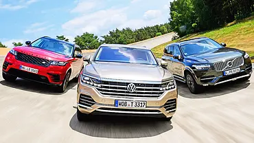 Range Rover Velar/Volvo XC90/VW Touareg - Foto: Zbigniew Mazar Range Rover Velar/Volvo XC90/VW Touareg - Foto: Zbigniew Mazar