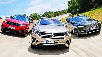 Range Rover Velar/Volvo XC90/VW Touareg - Foto: Zbigniew Mazar