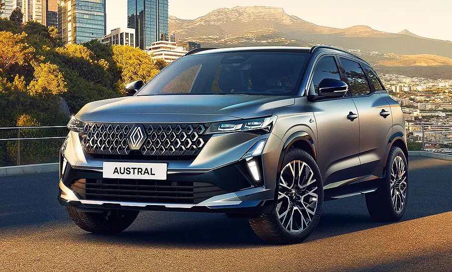 Renault Austral Facelift (2025) Das Renault Austral Facelift (2025), statisch von vorne links fotografiert.