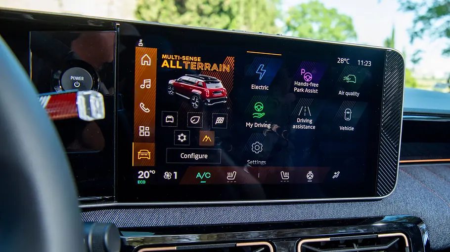 Renault 4 Plein Sud Touchscreen im Renault 4 Plein Sud.