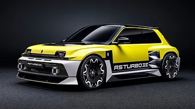 Renault 5 Turbo 3E (2027) statisch von schräg vorne. - Foto: Renault
