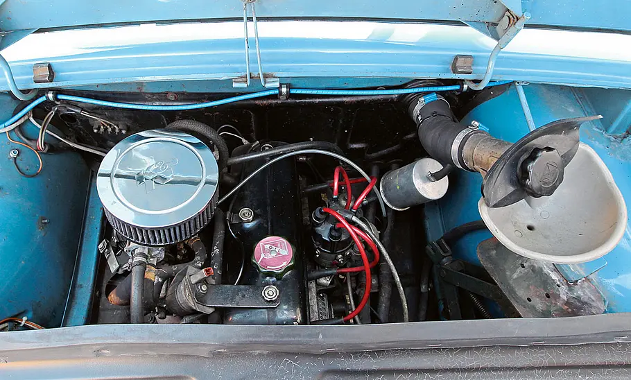 Der Motor des Renault 8 1100 Gordini