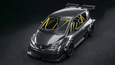 Designstudie des Renault Avantime Trophy, fotografiert von schräg vorne. - Foto: Max Danner via Instagram Designstudie des Renault Avantime Trophy, fotografiert von schräg vorne. - Foto: Max Danner via Instagram
