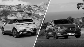 Die Collage zeigt den Renault Megane von hinten (links) und den Renault Clio von vorne. - Foto: Renault/Collage: AUTO ZEITUNG