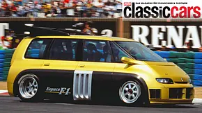 Der Renault Espace F1 fahrend von schräg vorne - Foto: Renault
