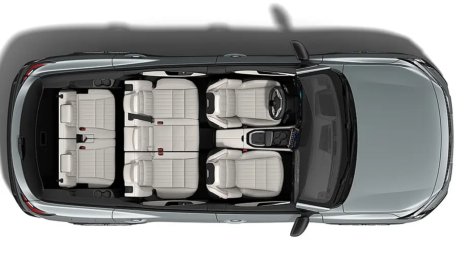Renault Espace Facelift (2025) Das Sitzlayout im Renault Espace Facelift (2025) mit sieben Sitzen.