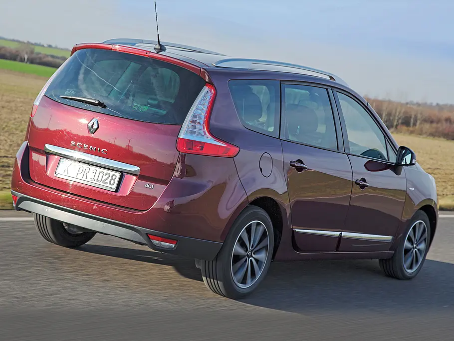 Renault Grand Scénic: Facelift 2013 renault grand scenic facelift 2013 kompaktvan gebrauchtwagen dritte generation heck fahraufnahme