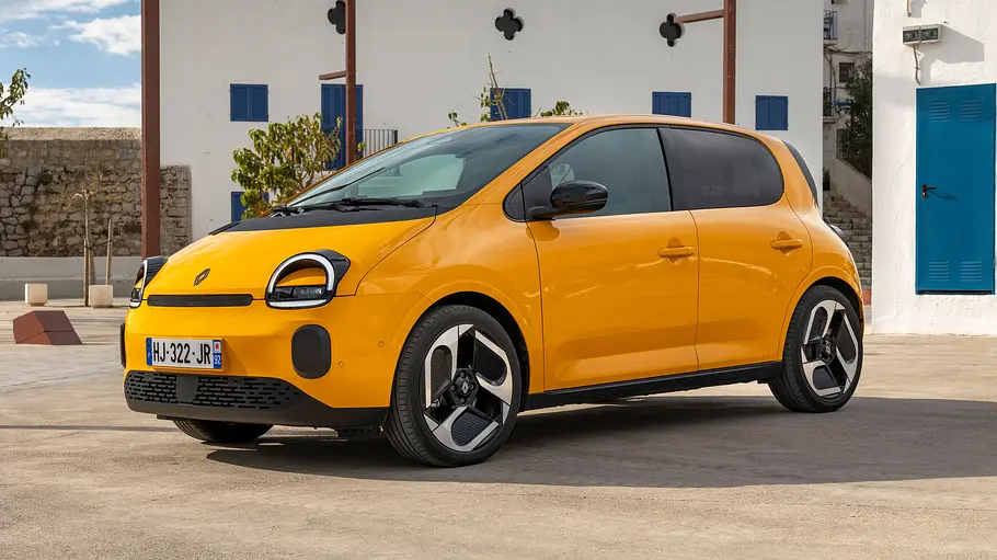 Renault Twingo E-Tech Der Renault Twingo E-Tech Electric statisch von schräg vorne links.