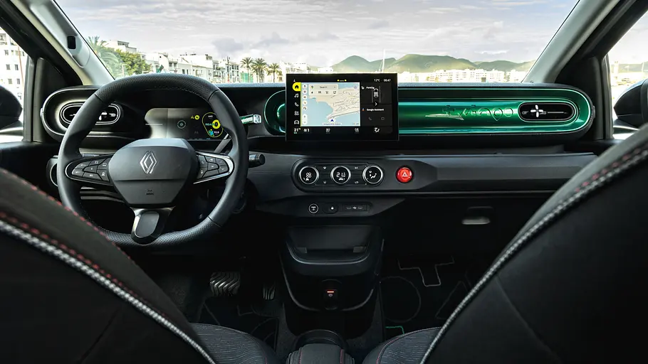 Renault Twingo E-Tech elektrisch Das Cockpit des Renault Twingo E-Tech elektrisch.