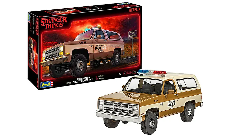 Der Chevrolet Blazer K5 aus der Serie von Revell-Modellen zum Stranger-Things-Finale.