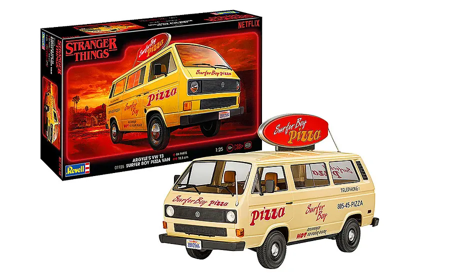 Der VW T3 Bus aus der Serie von Revell-Modellen zum Stranger-Things-Finale.