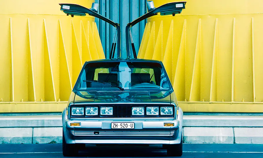 Rinspeed Aliporta statisch von vorne fotografiert.