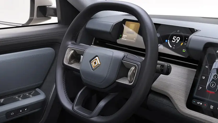 Rivian R2 Das Cockpit des Rivian R2.