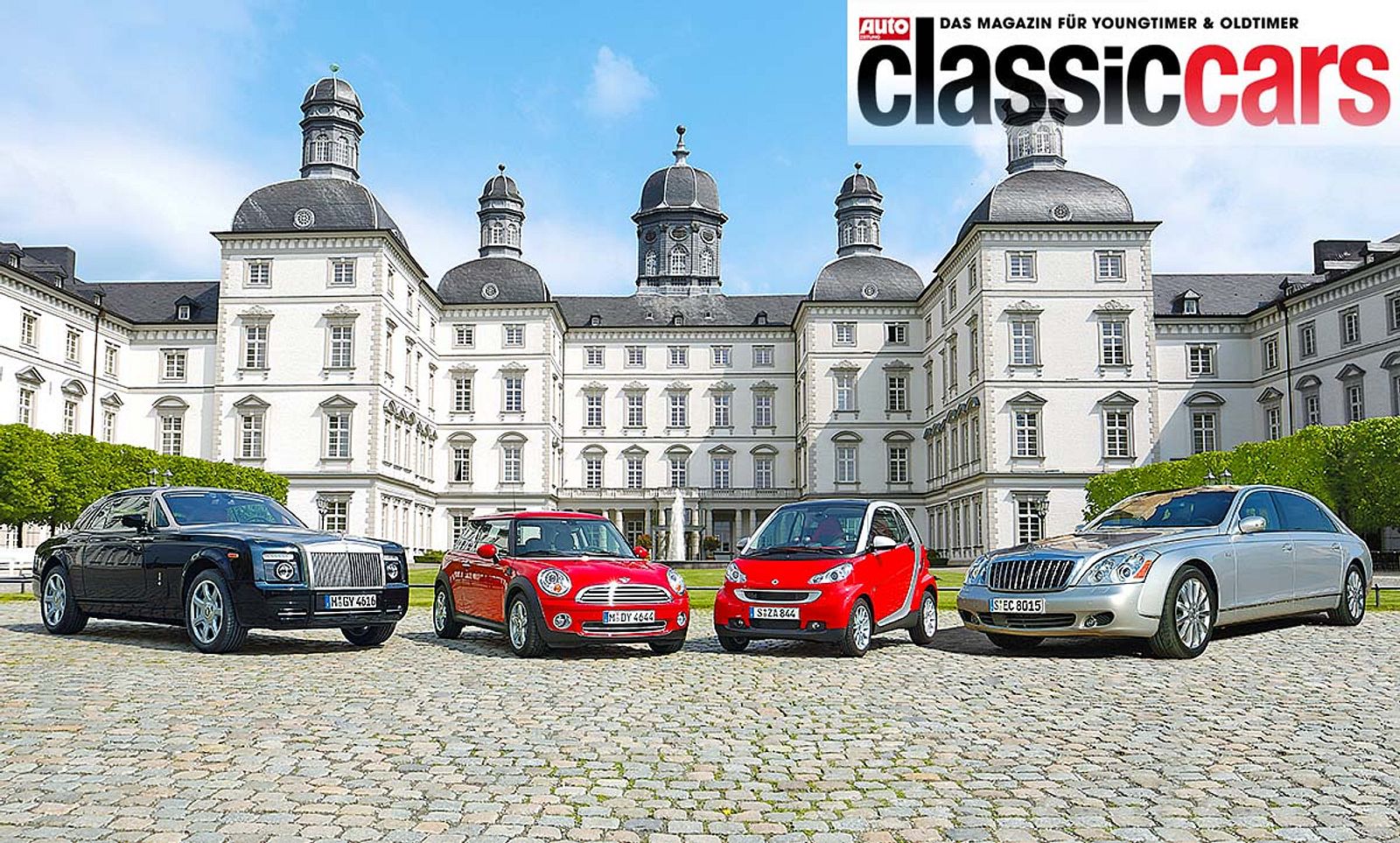 Mini Maybach Mini, Maybach, Rolls-Royce & Smart: Quartett der Gegensätze