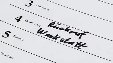 Rückrufaktion (Auto), Kalendereintrag - Foto: Imago