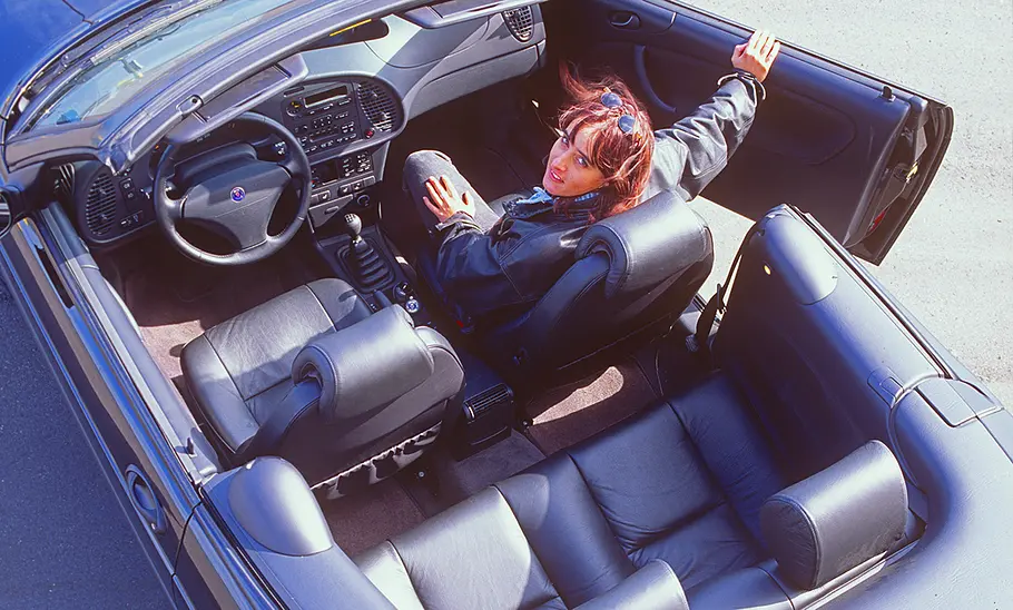 Saab 900 Cabrio Der Innenraum des Saab 900 Cabrio.