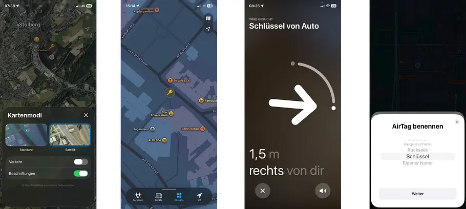 Screenshots der App Wo ist von Apple.