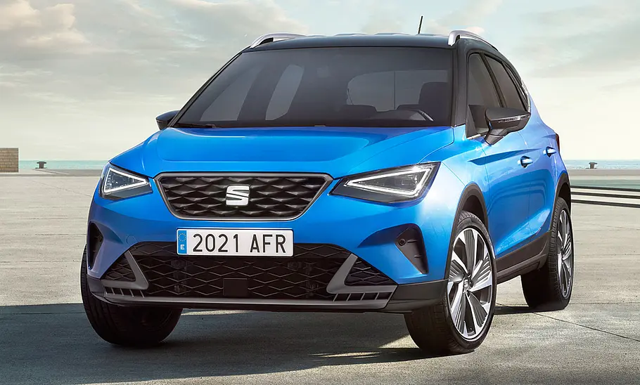 Seat Arona Facelift (2021), statisch, Frontansicht, schräg