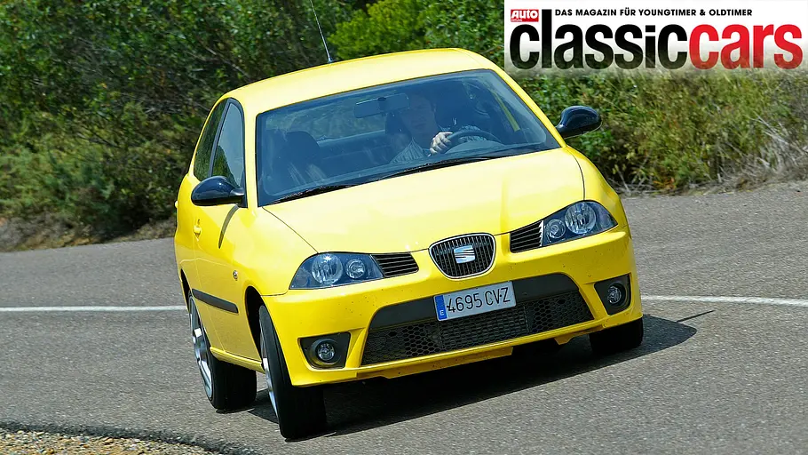 Seat Ibiza Cupra 1.9 TDI Der Seat Ibiza Cupra 1.9 TDI fahrend von vorne.