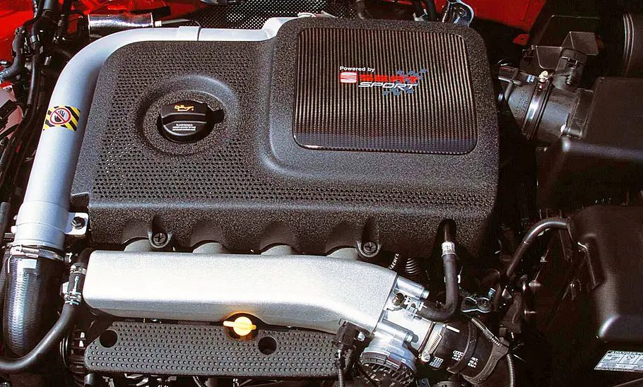 Der Motor des Seat Leon Cupra.